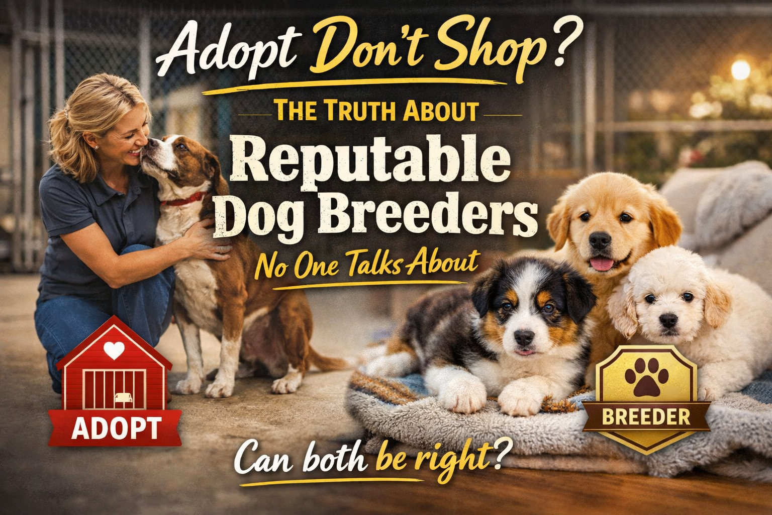 Why adoption is wonderful — and why ethical breeders still matter