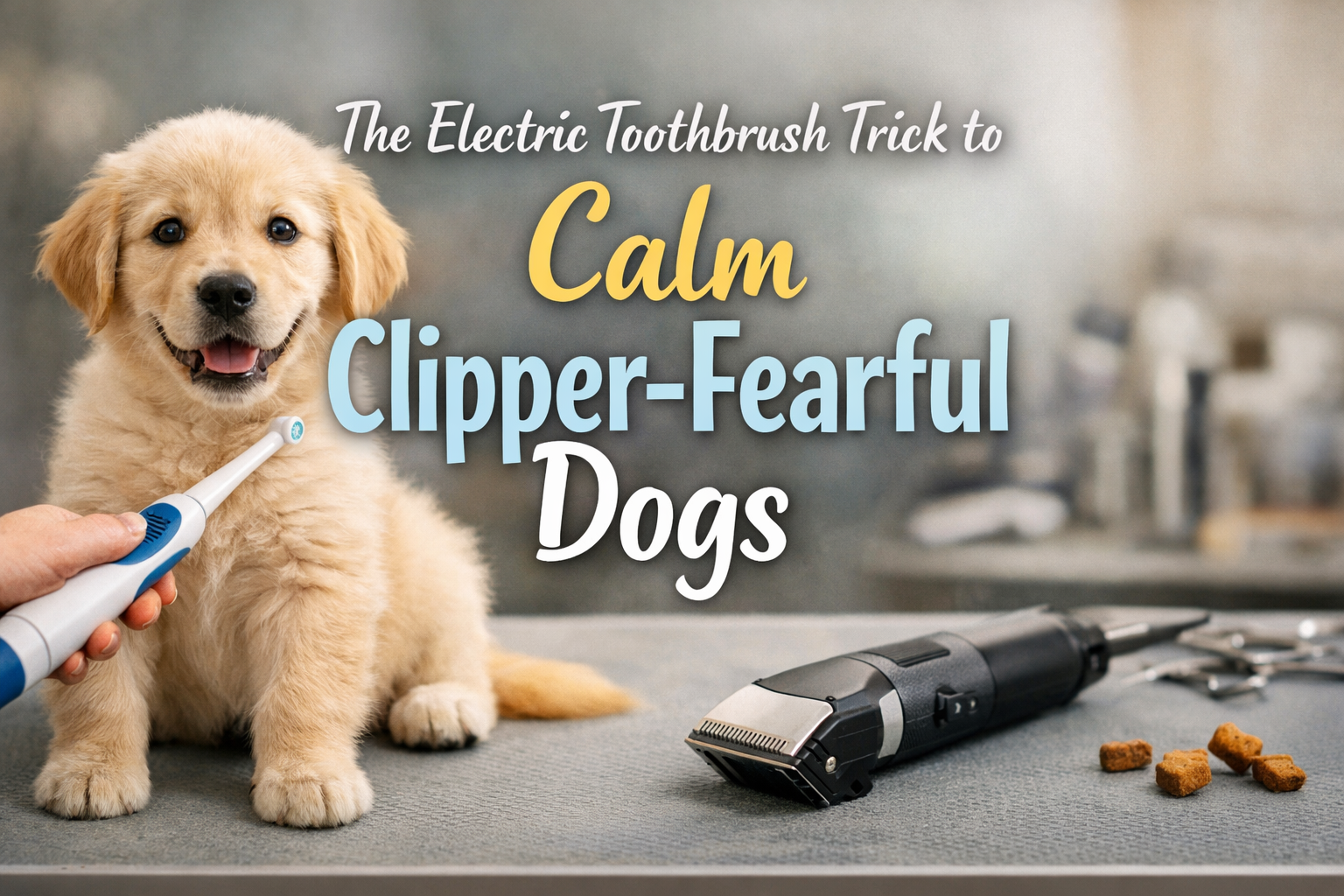 A gentle grooming hack for rescues, nervous dogs, and new puppies