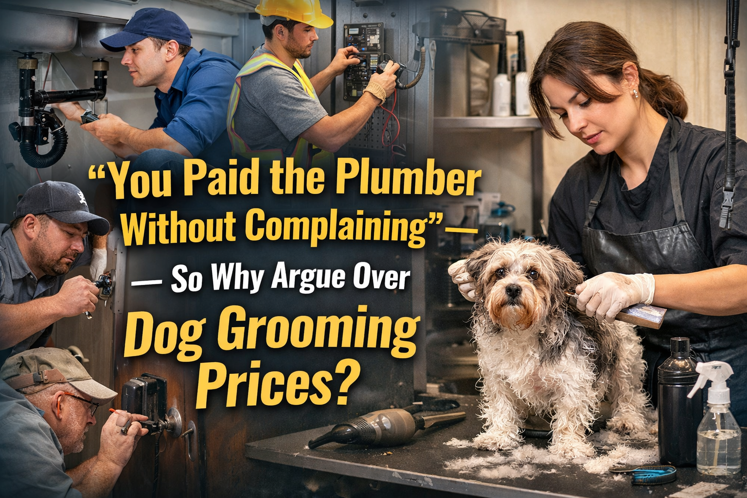 “You Paid the Plumber Without Complaining” — So Why Argue Over Dog Grooming Prices?