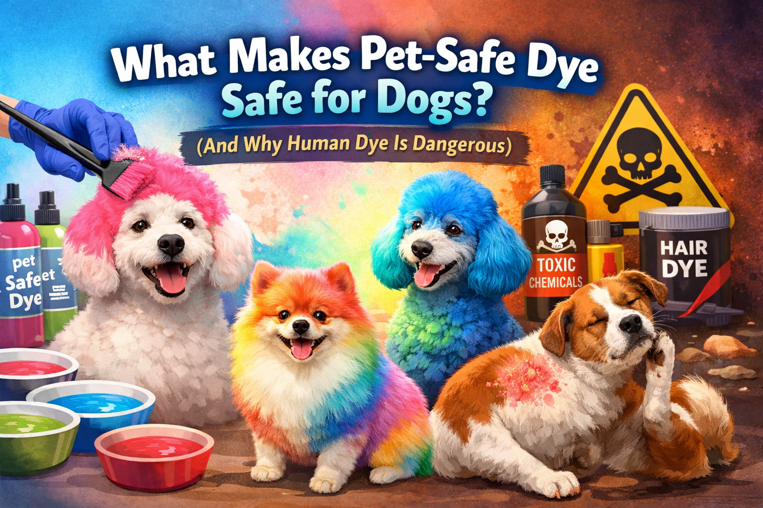 What Makes Pet-Safe Dye Safe for Dogs? (And Why Human Dye Is Dangerous)