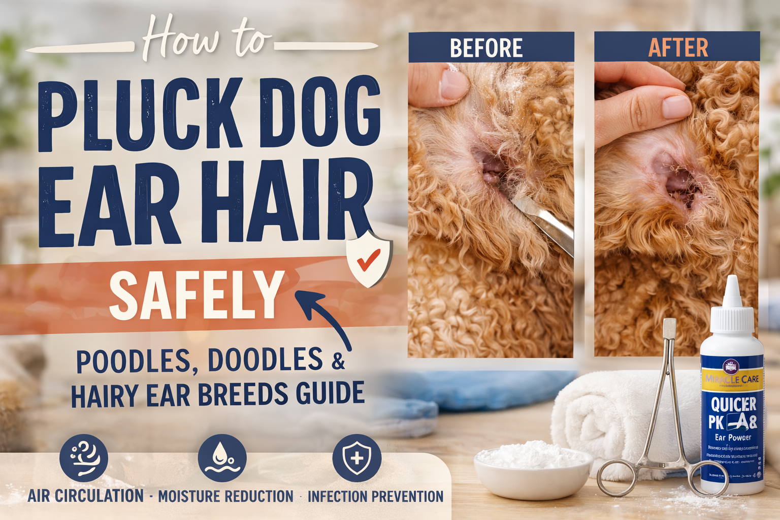 How to Pluck Dog Ear Hair Safely (Poodles, Doodles & Hairy Ear Breeds Guide)