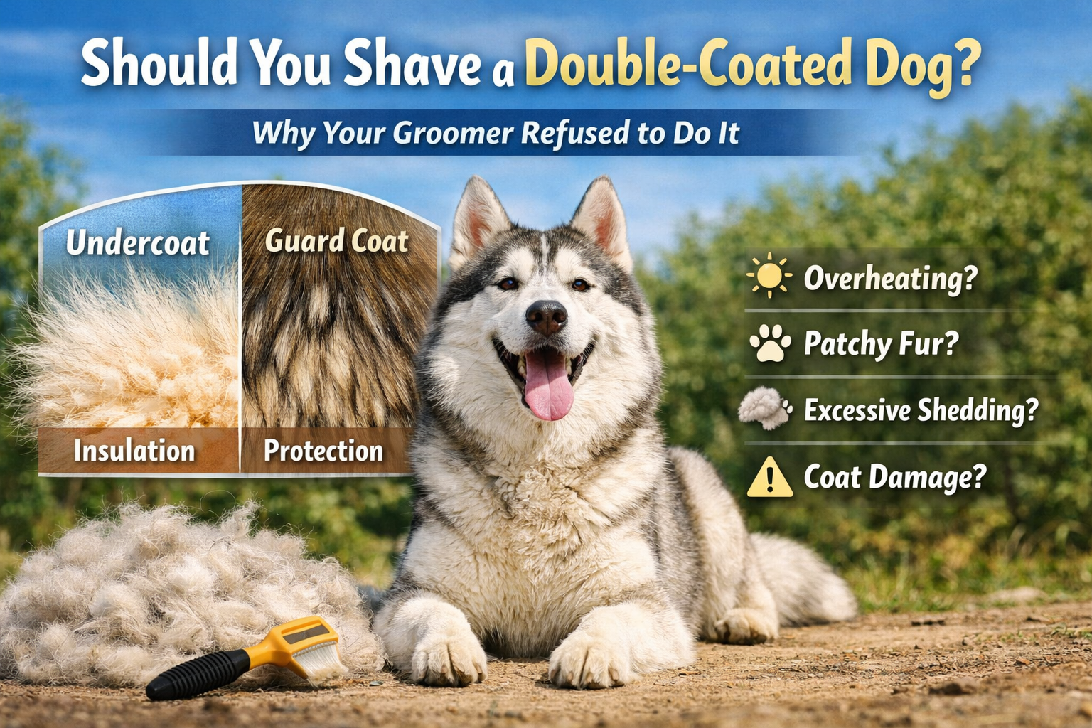 Should You Shave a Double-Coated Dog? (Or Why Your Groomer Said No)