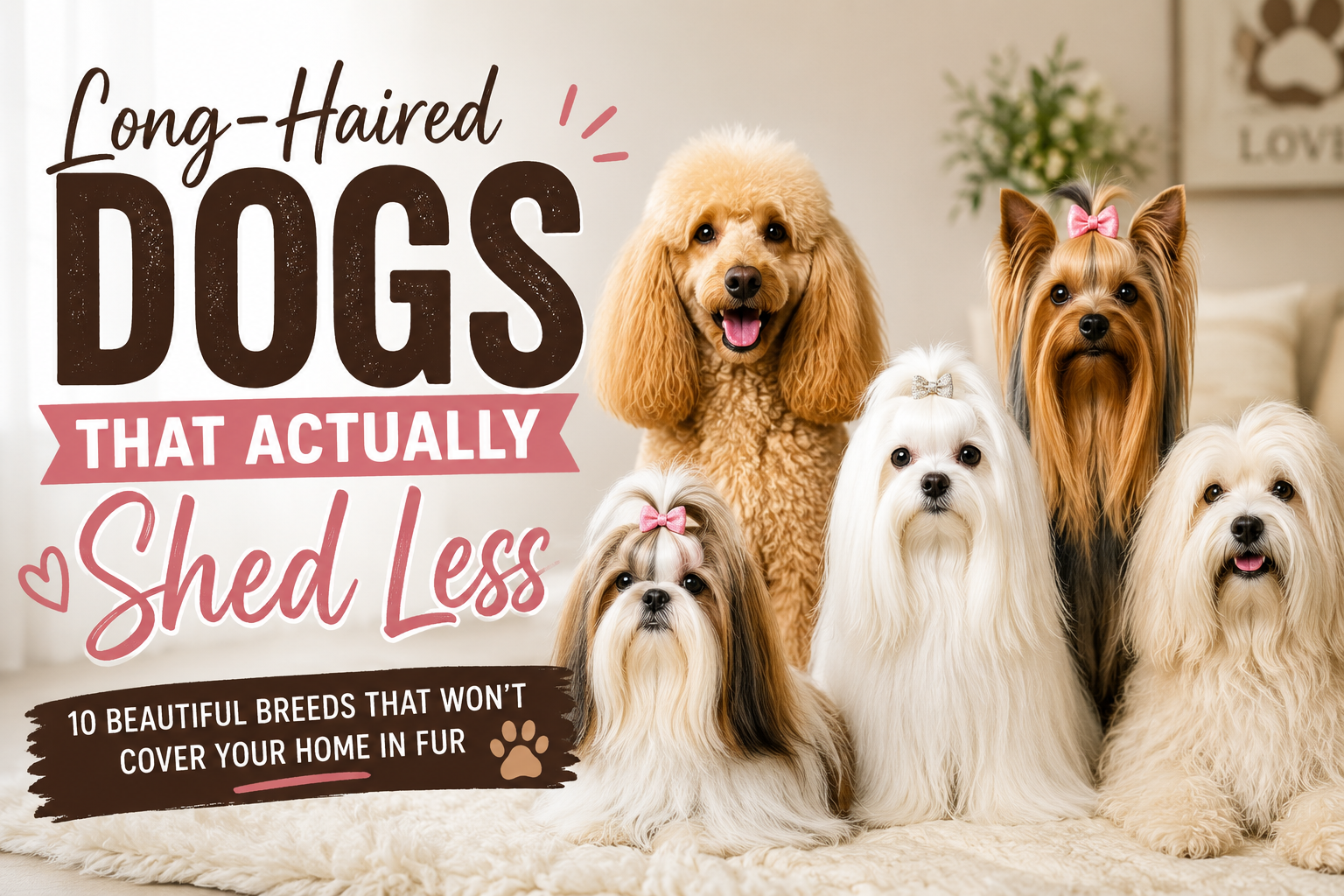 Long-Haired Dogs That Actually Shed Less: 10 Beautiful Breeds That Won’t Cover Your Home in Fur