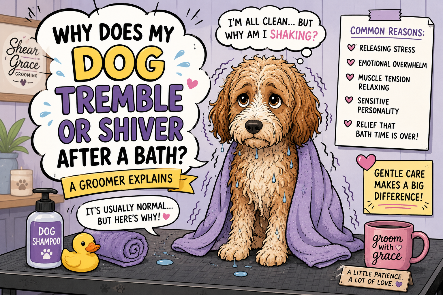 Why Does My Dog Tremble or Shiver After a Bath? A Groomer Explains